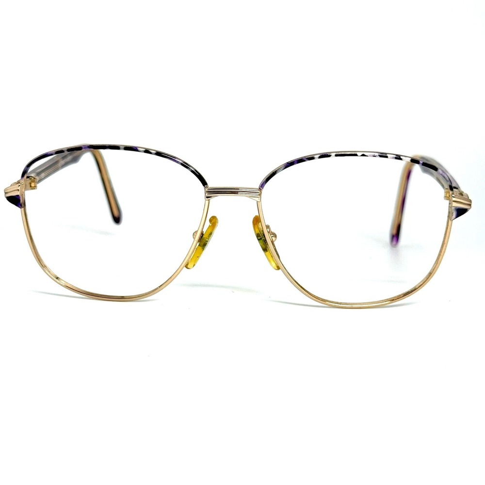 Elizabeth Arden EA 619-2 Gold Purple Marbled Eyeglass Frames 55-15-125 Vintage